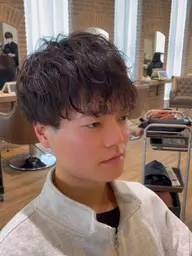 メンズカット+ハードパーマ(ツイスト、スパイラル、波)+炭酸洗浄