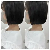 【湿気対策‧₊˚☁️୭ৎ】カット+前髪縮毛矯正+リンケージTR