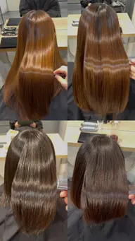 [髪質改善]美髪ストレート✨ 癖・うねりでお悩みのを改善乾かすだけでまとまる艶髪にします✨ブリーチ履歴でもご相談ください