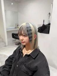 【🫯デザインカラー🫯】✨️ブリーチありorなし選べるダブルカラーで作るデザインカラー✨＋オリジナルトリートメント🫧