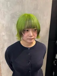 《デザインカラー🧑🎨》カット+デザインカラー(ブリーチ込み)+1stepトリートメント/ルーツカラー