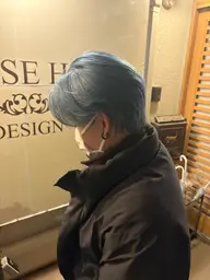 【メンズ限定✨】ケアブリーチ+ダブルカラー+カット✂️ダメージ最小限×透明感カラー