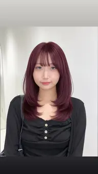 🎀 one color 韓国風黒髪艶カラー🫧無料高保湿トリートメント