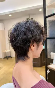 カット+髪質改善パーマ (ケアパーマメニューです🦕) (ホームケア付き)