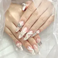 ⚠️注意事項を見てください⚠️長さ出し10本【2.5㌢以上】+90分アート🎀design指定🍒ྀི🪽ྀི