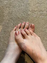 👣フットジェルネイル(ワンカラー)♡ご新規様オフ無料♡