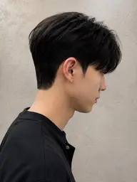 mens cut + down perm