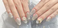 チップ長さ出し スカルプマグネットコース・左右ワンポイントパーツ付🌈