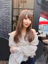 【韓国風スタイルになりたい方は🩷】ブリーチなしダブルカラー➕韓国風カット➕クイックトリートメント【大名】