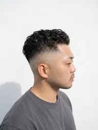 【メンズ限定】極道パーマ+フェード+カット+お顔剃り+シャンプー+セット/スキンフェードは+550(※必須口コミ)
