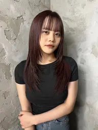 【当日予約30%off】鎖骨下ロングカット+カラー