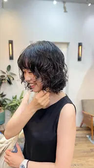 【パーマ+カット】水パーマorミルクパーマ¥4,400