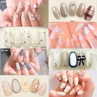 【オフ無料】選べる定額♦豪華アートネイル💅ブライダルやイベントに💍💗ガラスフレンチ等✨ オフあり/パーツあり