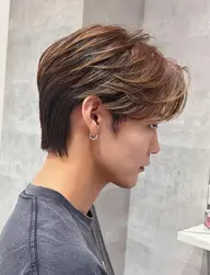 メンズセンターパート