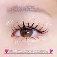 【✨中顔面短縮効果 モチ◎✨】🌷上下LEDマツエク🌷(上フラットラッシュ120＋下エクステ30本まで)