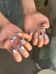 🍬人気No3【チップ長さだし】持ち込みデザイン10本　アート/パーツ載せ放題