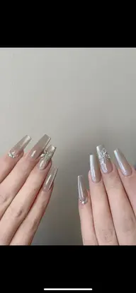 ミニモ限定🌸チップ長さだし🌈大人気マグネットorフラッシュ🔥大きいパーツ2個付け
