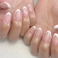 🌼自爪フィルイン🌼 白フレンチ（クリアベース）💅🏻ラメライン可能