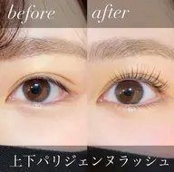 上下 パリジェンヌラッシュリフト or 似合わせまつげパーマ or 韓国デザインパーマ[オフ無]