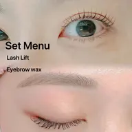 "set menu " ݁𖥔.アイブロウwax + まつげパーマ݁𖥔.