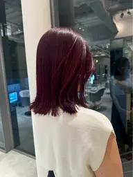 似合わせレイヤーカット+シングルカラー+クイックトリートメント(韓国風、レイヤー、ハッシュカット)