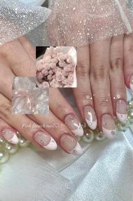【オフ無】チップ10本長さだし🎀フレンチ🤍【先着10名様限定】