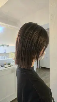 切りっぱなしのタイトなボブにしたい方♡ツヤツヤな質感がお洒落感UP!カット➕トリートメント