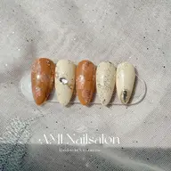 🍂秋ネイル🍂    💅 INS風ネイル🤎 秋ならブラウン、マグネットグラデーション✖️ミラー❣️自爪オフケア込み