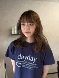 【カラー＋クイックトリートメント】／韓国っぽ/ツヤ感✕透明感／大人かわいいカラー🎀