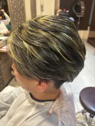 【初カラーにもオススメ】メンズハイライト+カット+トリートメント