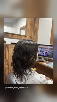 コスメパーマ（カット込み）➕マイクロバブル➕エヴァーリーフトリートメント（ヘッドスパ8分付き）