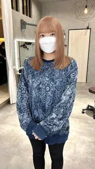 デザインカラー+2ステップしっとりつやつやトリートメント+スタイリング🍏