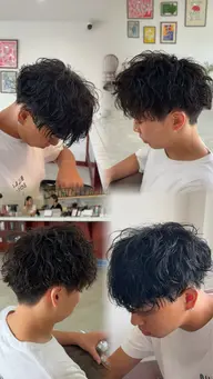 【朝のセットが楽に🔥】メンズカット+ケアパーマ