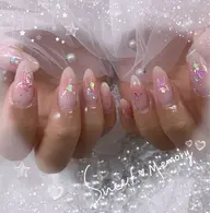 【オフ無料】🩷ちゅるんカワ🍀♡チークネイル🩷パーツ2個付き