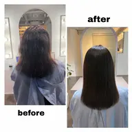 カット✂️＋サステナブルストレート(シャンプーブロー込み🫧‪)《30%OFF》