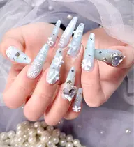 10本チップ長さ出し🌻ワンカラ-+パーツ乗せ放題