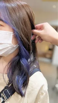 🚷【6/15日 12時〜 2人限定‼️】サイド(耳周り)インナーブリーチonカラー+全体カラー💕