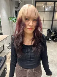 👱‍♀️ブリーチリタッチ + オンカラー +水トリートメント