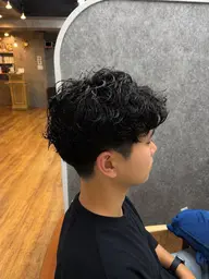 メンズカット＋波巻きパーマ