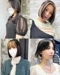 インナーカラーorフェイスフレーミング✨️スタイリング付き💙ྀིカット・トリートメント追加🆗#暖色