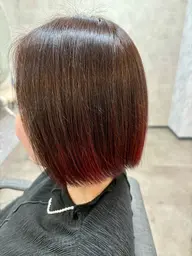 marbb付き カット+縮毛矯正+カラー+水トリートメント