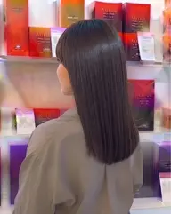 【伸ばし中の髪を整えてクセ・広がりケア✨|メンテナンスカット+ストレート+オージュアトリートメント】