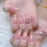 【ミニモ学割】 ジェルスカルプ長さ出し +ワンカラー無制限パーツ付けます