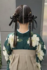 ⭐️2026年卒業式⭐️ヘアセット⭐️早朝料金無料🆓金箔or銀箔無料🆓水引き5本まで無料（金銀白）🆓