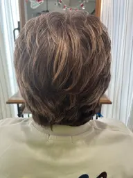 メッシュカラー+前髪カット+シャンプーブロー