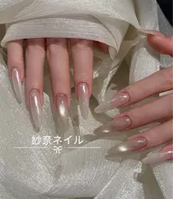 チップ長さ出し＋マグネットネイル