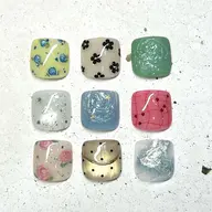 【footnail】親指アート付き 韓国風キュートネイル ¥6600