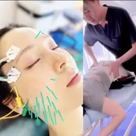 【体ケア&顔むくみOFF】骨盤調整 + 小顔(マッサージ/ヘッドスパ) → EMS美容鍼