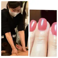 人気のメニューでございます💗シンプルハンドジェルネイル💅＆ボディ全身リンパマッサージ✨全身スッキリピカピカコース✨