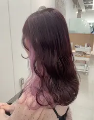 【インナーカラー】カット+ブリーチ(ケアブリーチ)+カラー+トリートメント